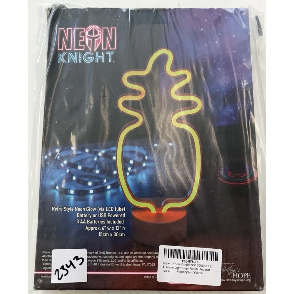 New NEON KNIGHT Neon Pineapple Light  Bx Dmg